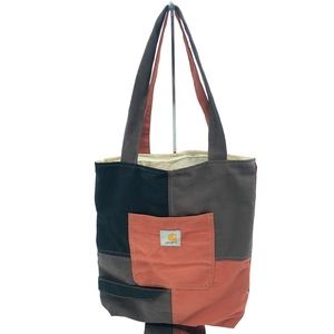 Carhartt Upcycled Tote Bag Rework DIY Patchwork Tote Bag Workwear 14”x12.5”